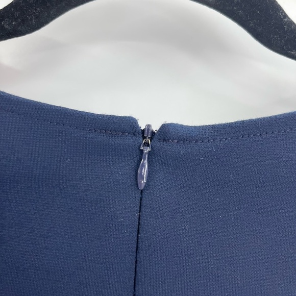 David Meister Navy Blue Retro Double Button Sheath Polyester Rayon Dress 6 - Picture 8 of 16